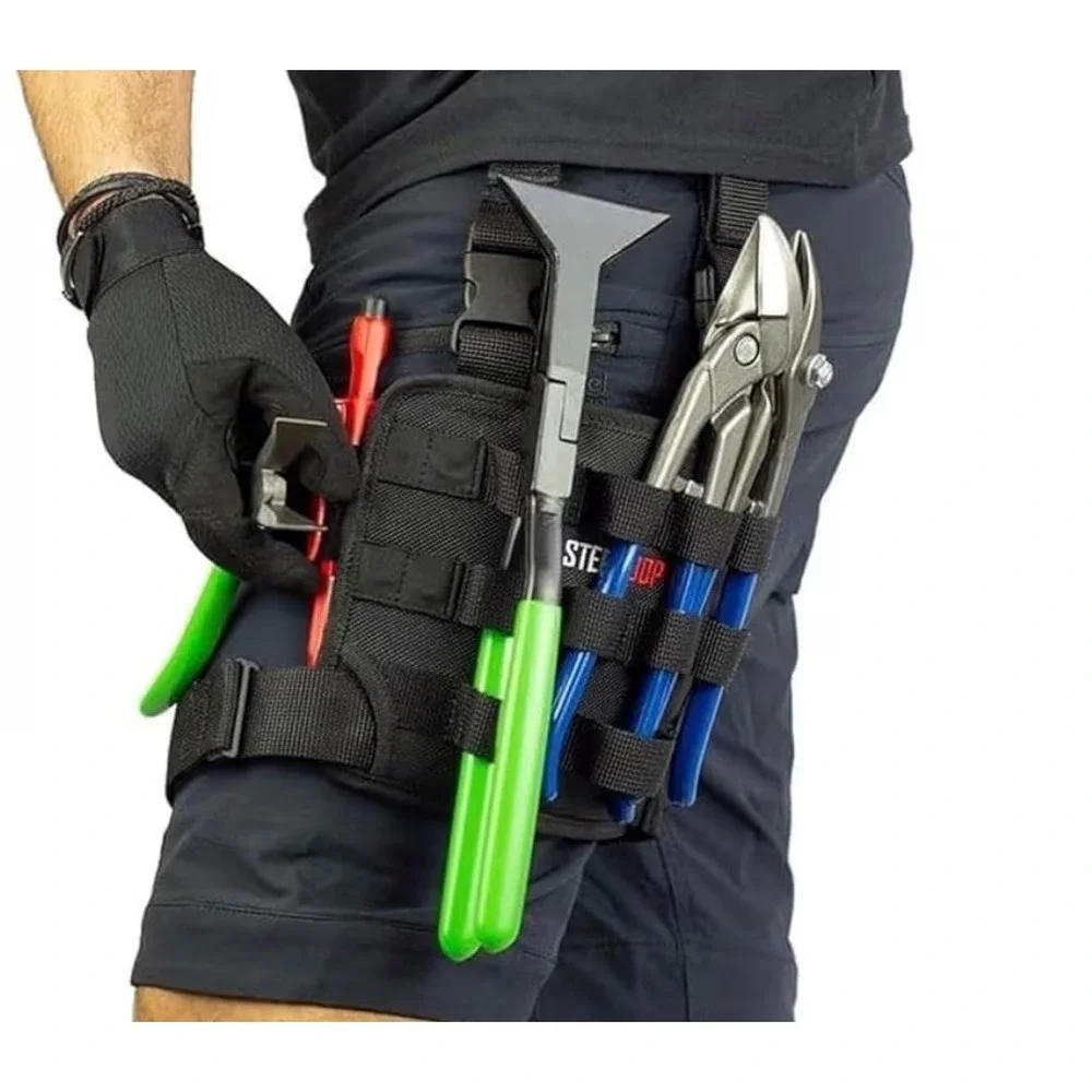 Holster'Z Tactical Drop Leg Tool Pouch Black Nylon Utility Rig with Phone Pocket